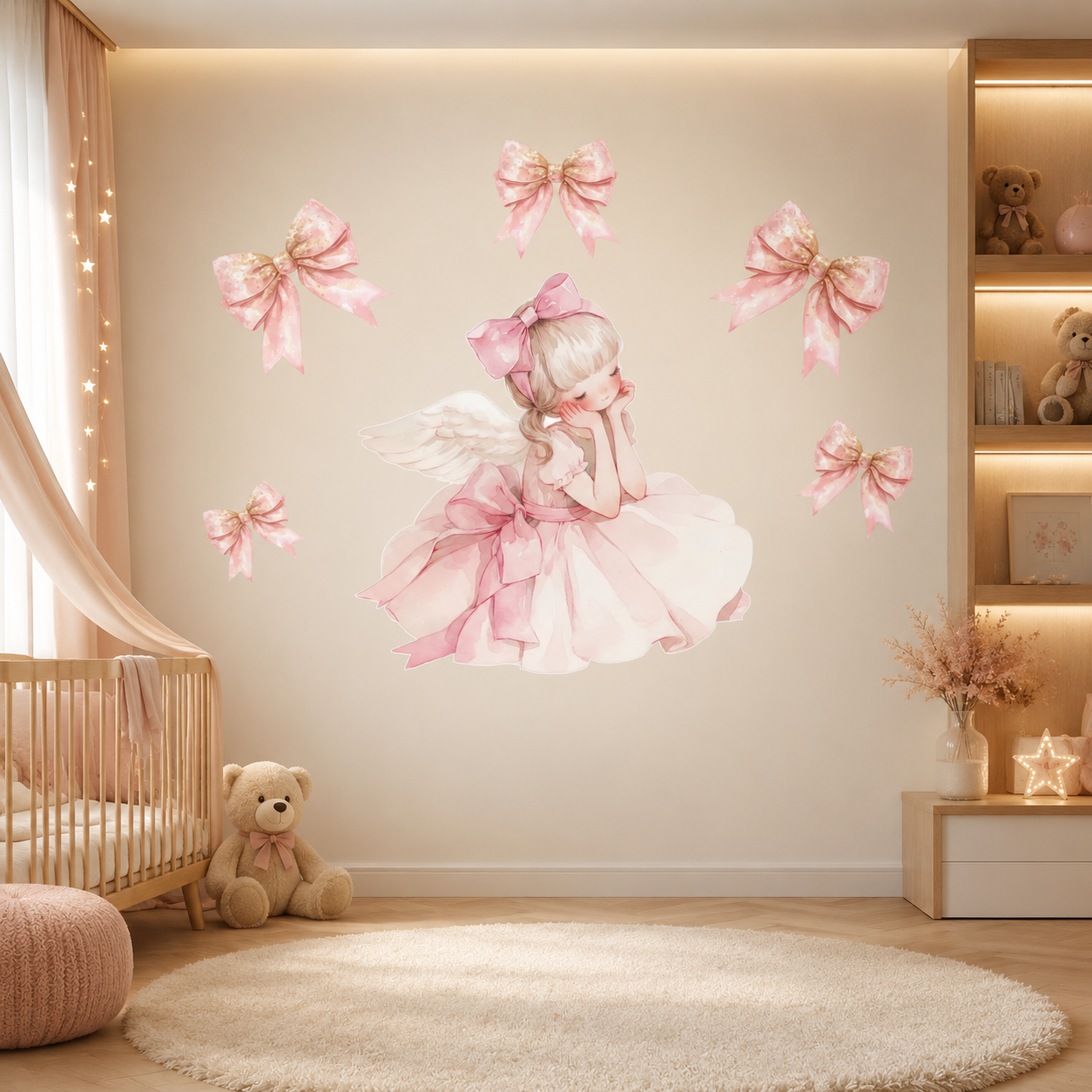 استیکر دیواری اتاق کودک - فرشته ی زیبا - کد W209